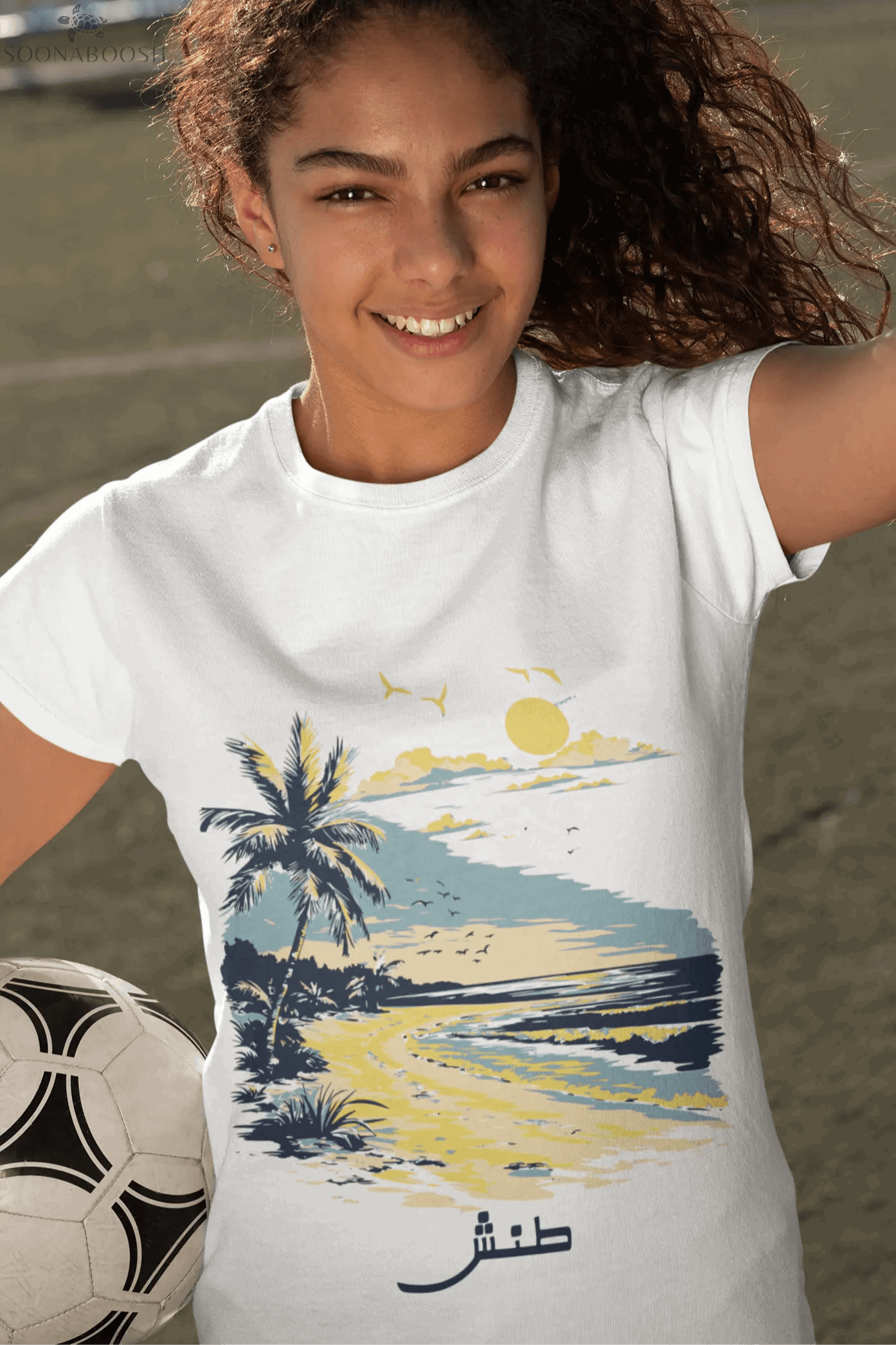 Chill Vibes Beach Scene Tee | طنش soonaboosh